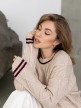 Свитер Willow Светло бежевый-бордо