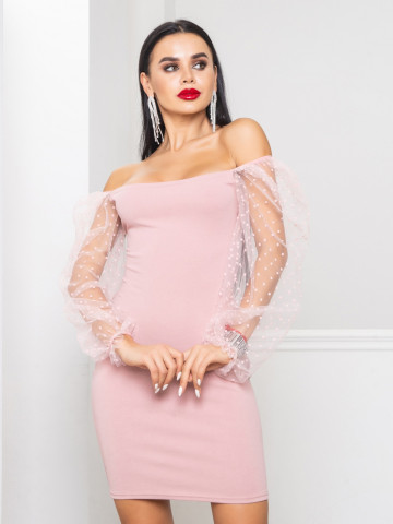 Сукня Glamour пудровий