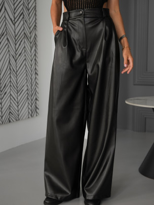 Кожаные брюки Polar Черный