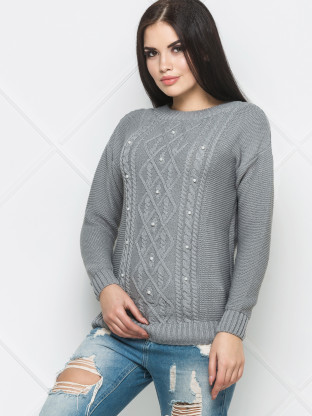 Свитер Jemchugsweater-1  серый