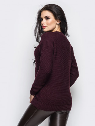 Свитер Jemchugsweater-1  бордовый