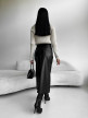 Кожаная юбка Elegant Черный