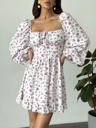 Платье Pansy Красные цветы